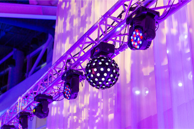 Professional event lighting set up