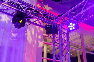 Professional event lighting set up