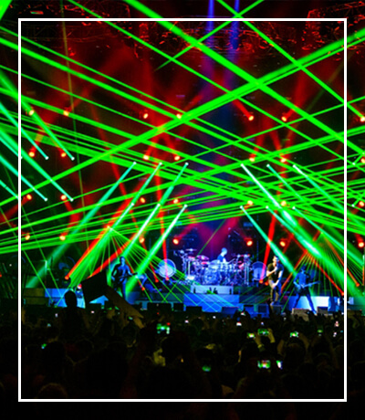 Laser effect on a concert